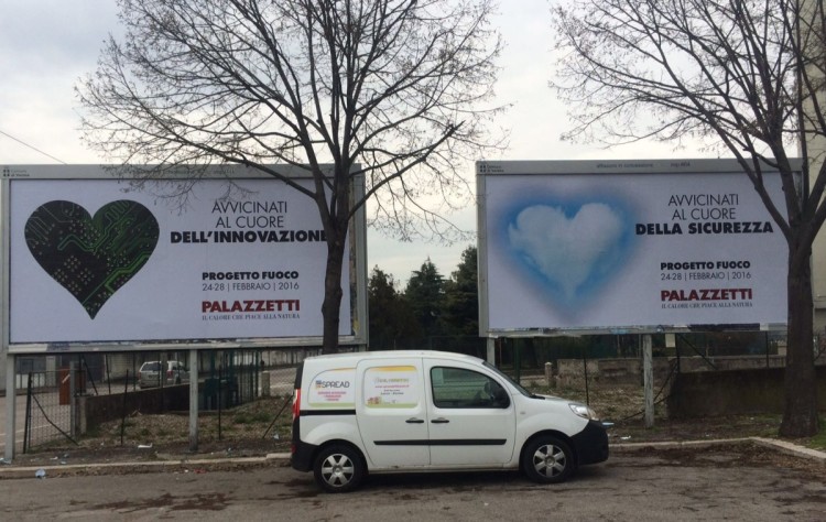 Affissione poster Verona progetto Fuoco
