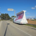 Noleggio camion vela pubblicitaria provincia di Brindisi