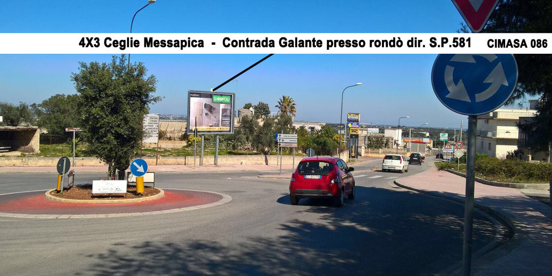 086 - 4x3 ceglie messapica - c.da galante presso rondò dir. sp581 poster Ceglie Messapica